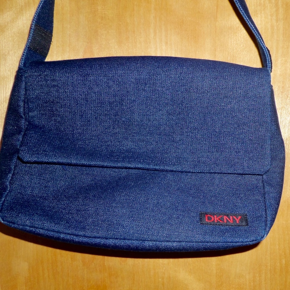 DKNY Donna Karan Karen Denim Messenger Bag